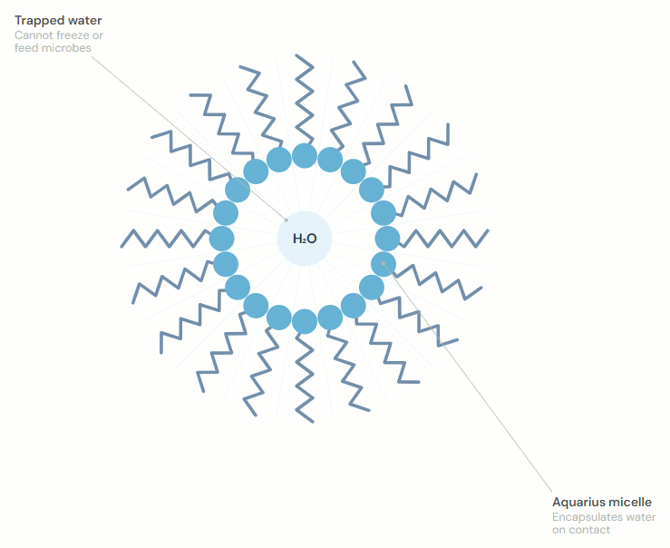 aquarius-infographic Trapped water Cannot freeze or feed microbes